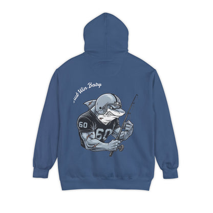 The Silver & Black Bull Shark Hoodie Tailgates Tides Series