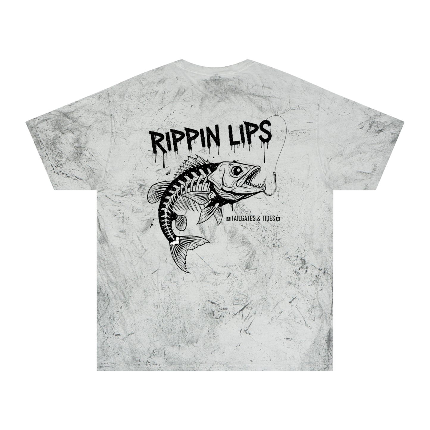 Rippin Lips Shirt, Skeleton Fish Tee, Aggressive Fishing Graphic, Tailgates and Tides, Funny Bass Fishing, Grunge Angler Gift, Comfort Colors 1717