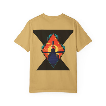 Sunset Lighthouse Graphic T-Shirt — Coastal Vintage Beach Vibe