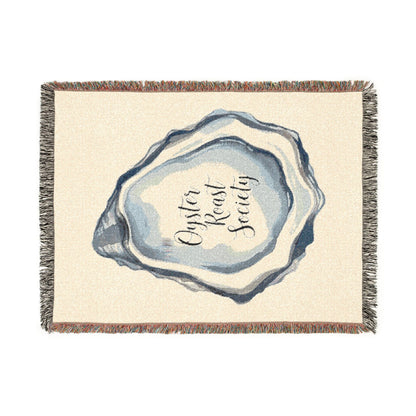 Blue Agate Slice Woven Blanket | Geode Stone Throw, Coastal Home Decor