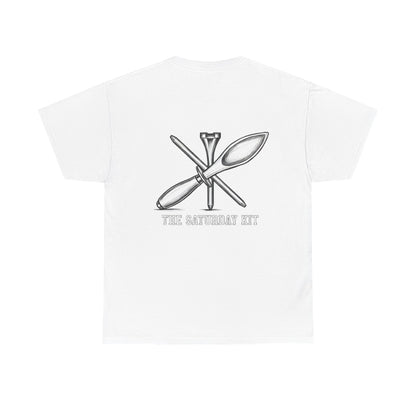 Frictionless Lab Tools Tee | crossed pipette and spoon science graphic