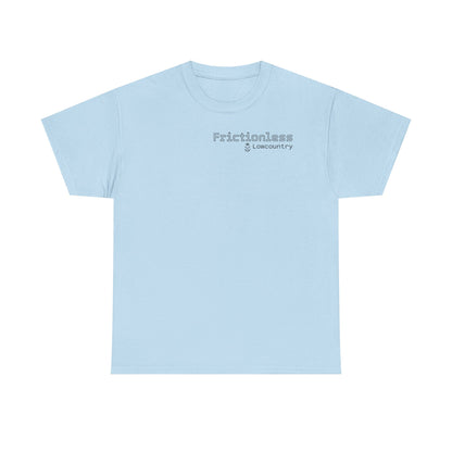 Frictionless Lab Tools Tee | crossed pipette and spoon science graphic