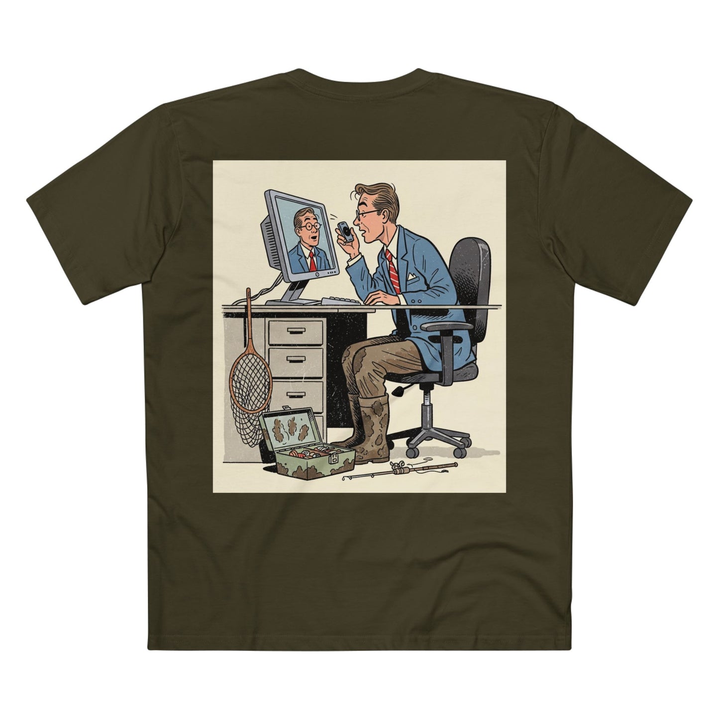 Born to Fish Forced to Work Tee | Fishing Bass Graphic T-Shirt