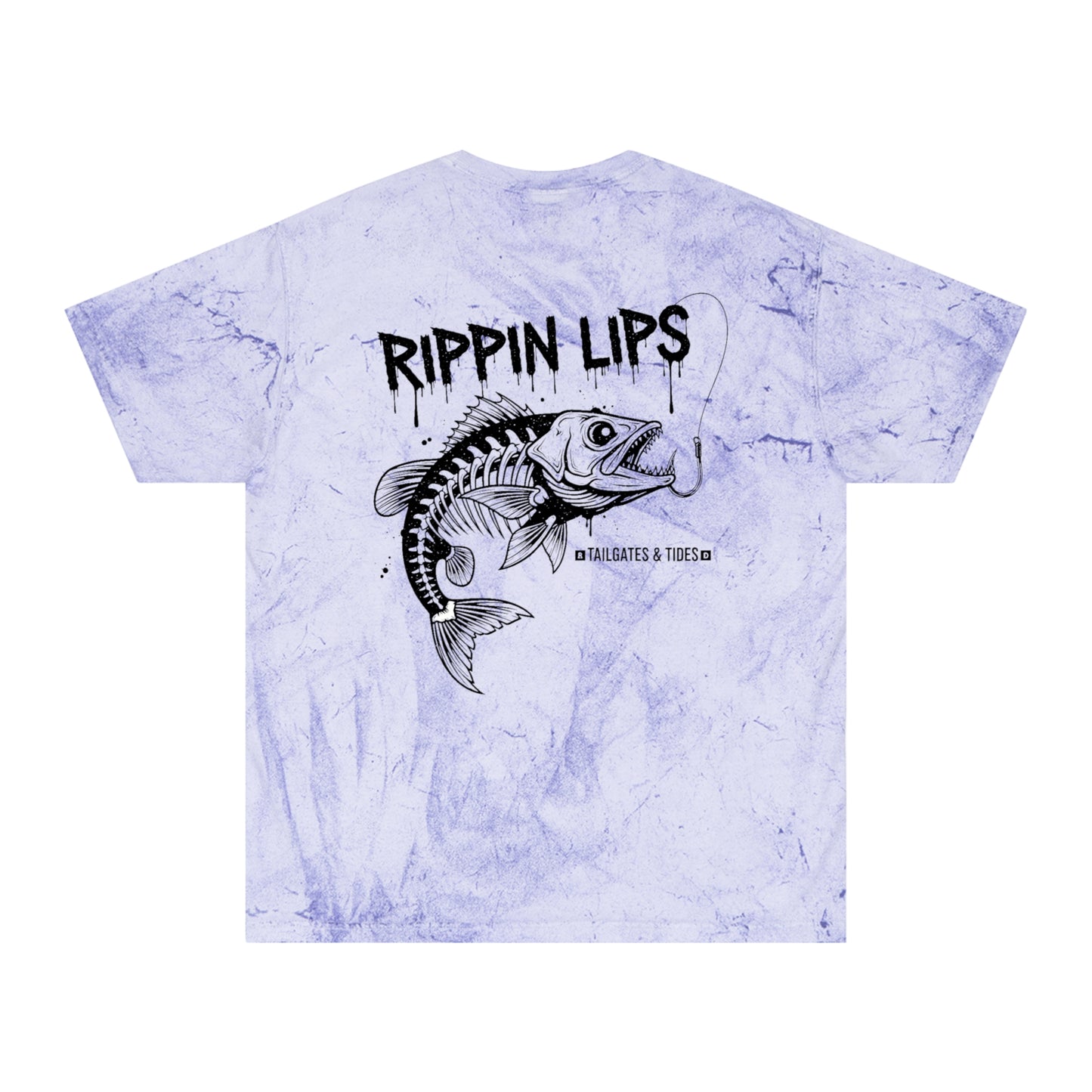 Rippin Lips Shirt, Skeleton Fish Tee, Aggressive Fishing Graphic, Tailgates and Tides, Funny Bass Fishing, Grunge Angler Gift, Comfort Colors 1717