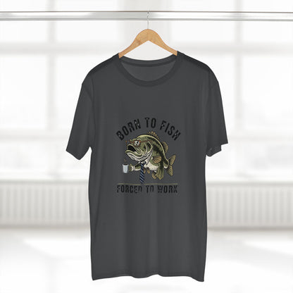 Born to Fish Forced to Work Tee | Fishing Bass Graphic T-Shirt