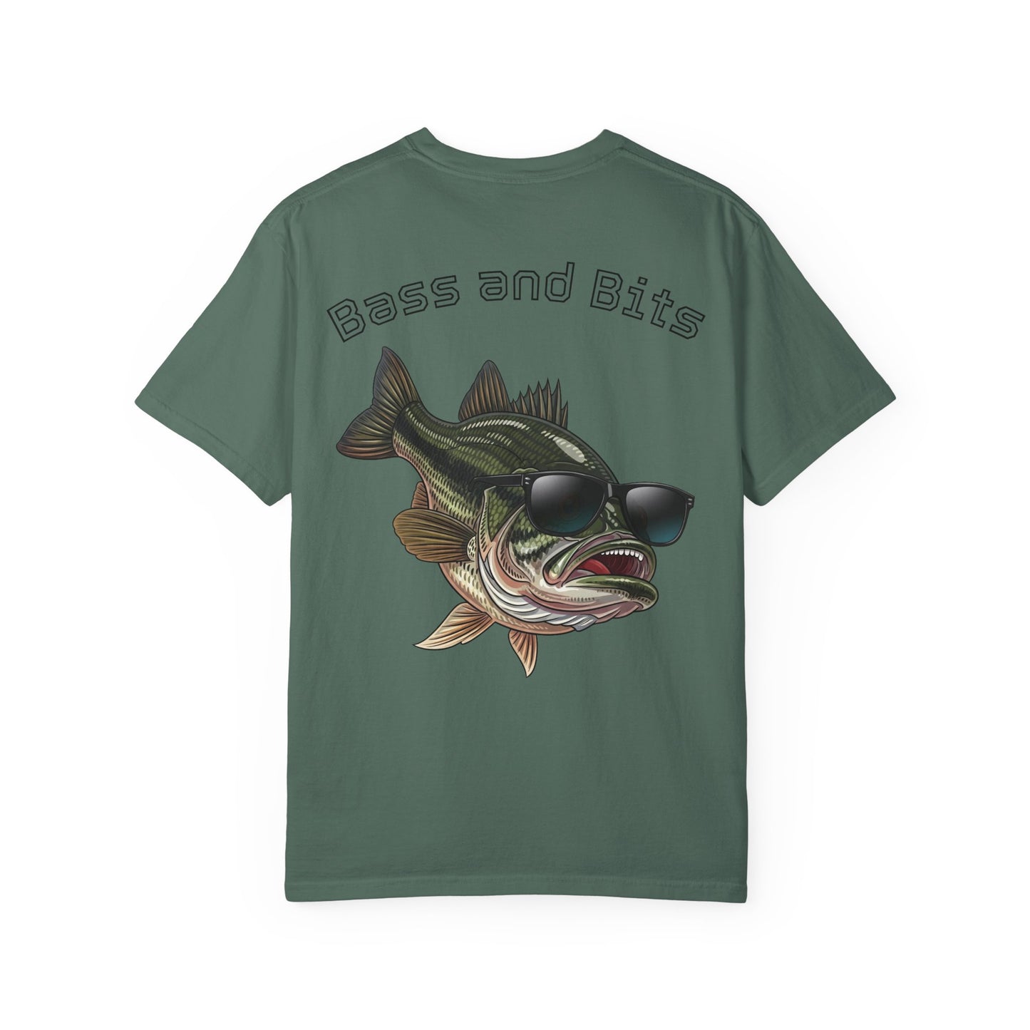 Funny Bass Fishing Shirt - 90s Laser Background School Picture - Retro Meme Tee - Cool Fish Sunglasses - Comfort Colors Humor Gift