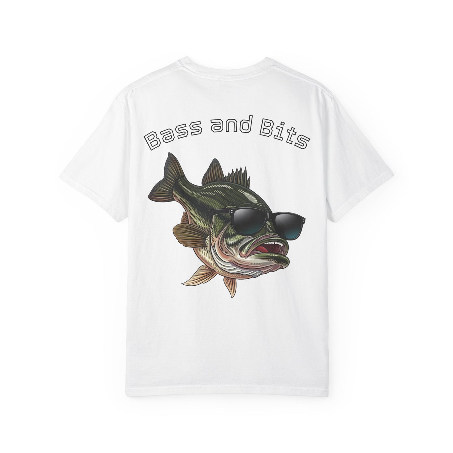 Funny Bass Fishing Shirt - 90s Laser Background School Picture - Retro Meme Tee - Cool Fish Sunglasses - Comfort Colors Humor Gift