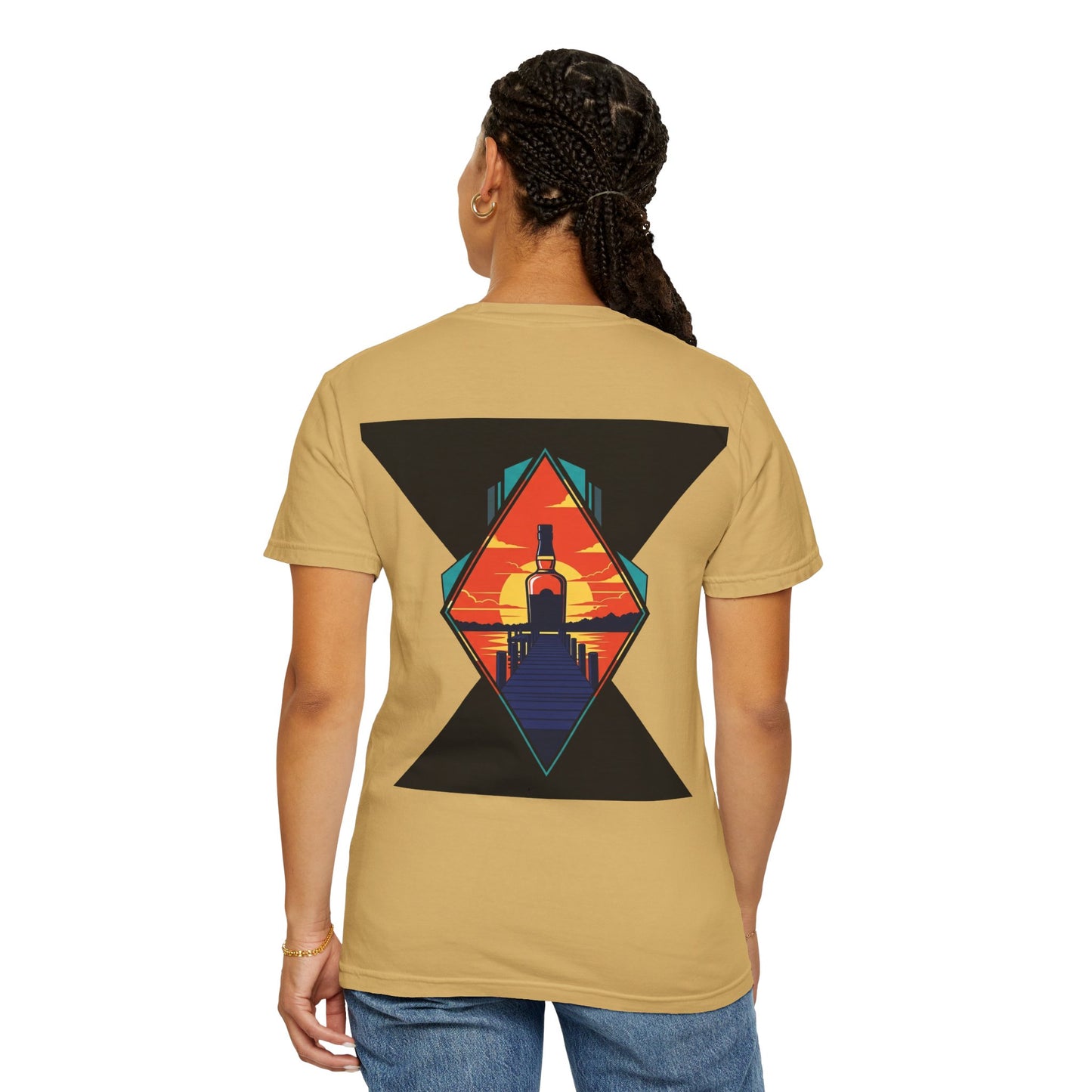 Sunset Lighthouse Graphic T-Shirt — Coastal Vintage Beach Vibe