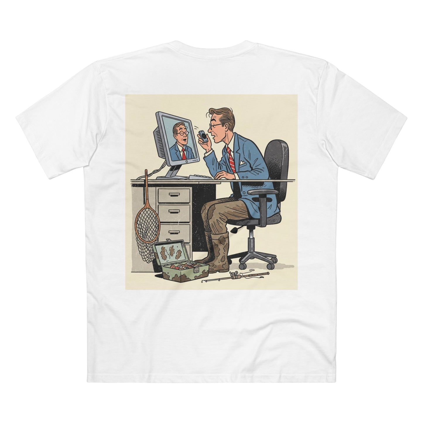 Born to Fish Forced to Work Tee | Fishing Bass Graphic T-Shirt