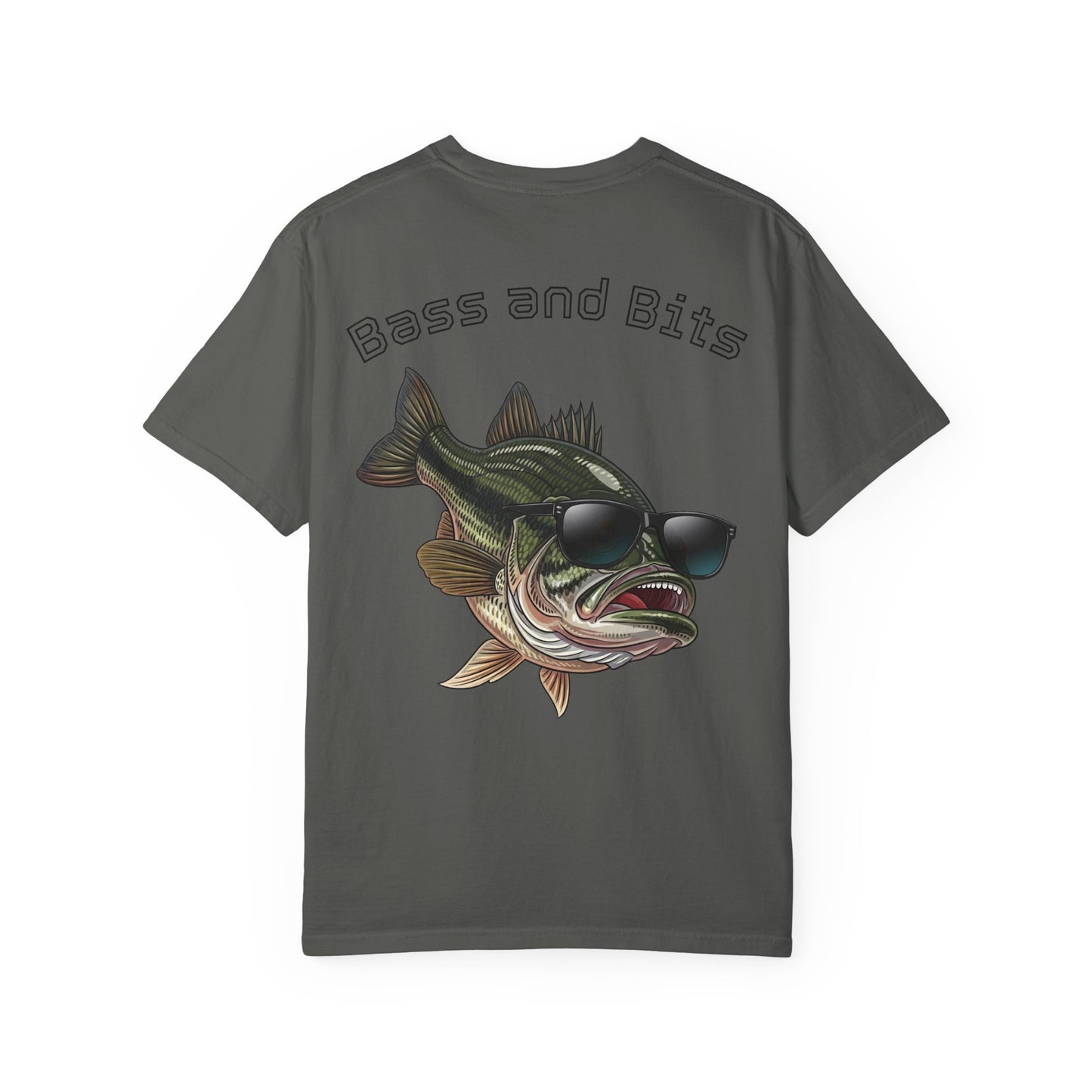 Funny Bass Fishing Shirt - 90s Laser Background School Picture - Retro Meme Tee - Cool Fish Sunglasses - Comfort Colors Humor Gift
