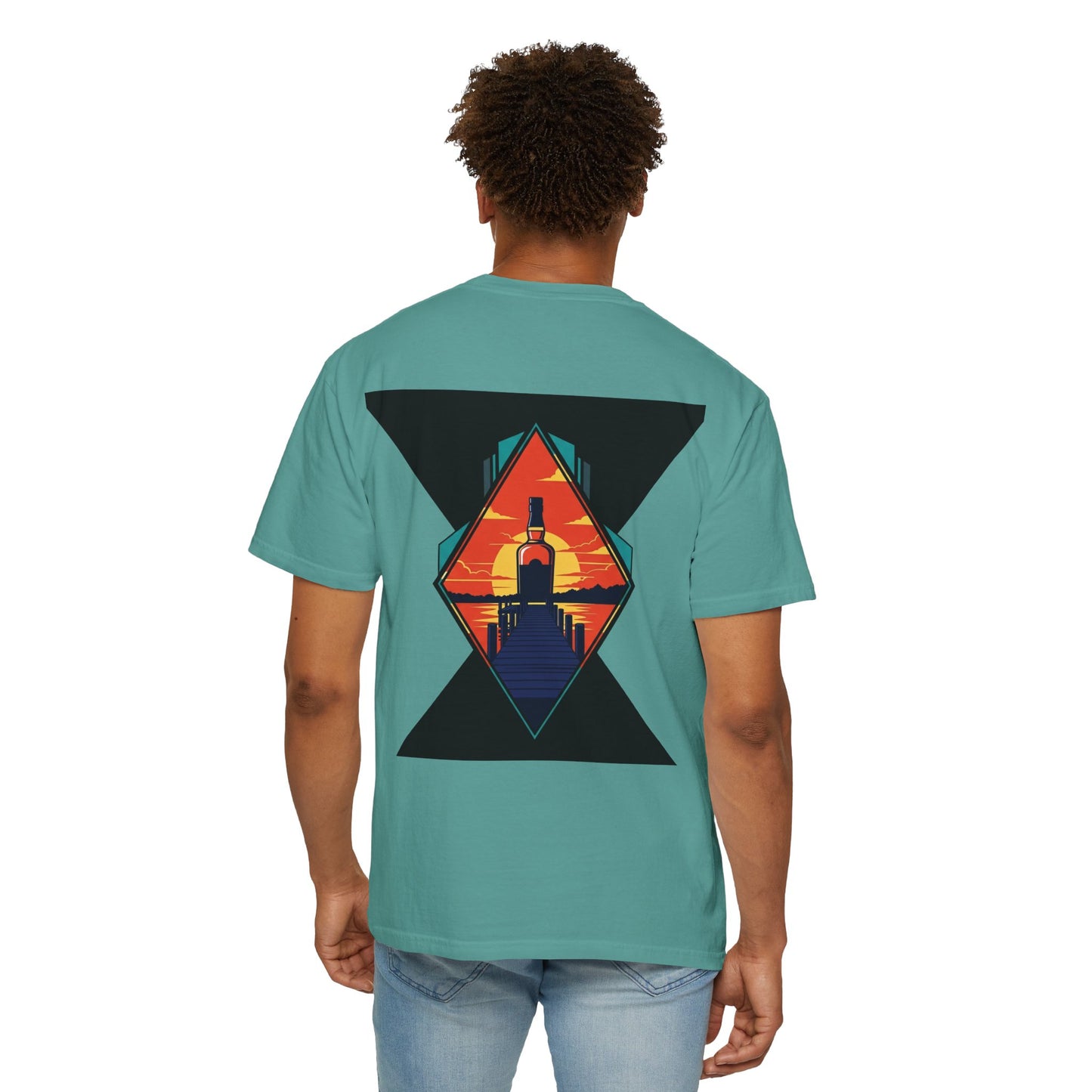 Sunset Lighthouse Graphic T-Shirt — Coastal Vintage Beach Vibe