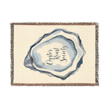 Blue Agate Slice Woven Blanket | Geode Stone Throw, Coastal Home Decor